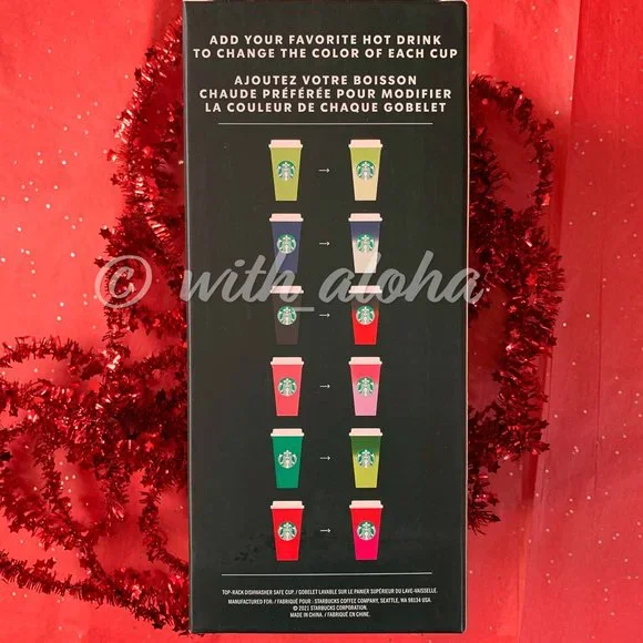 🌹SALE🌹 NEW Starbucks Holiday 2021 Color Changing Reusable Hot Cups - Picture 4 of 6